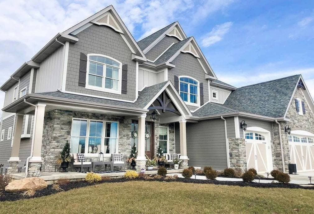 James Hardie Shingles and Plank in Gray Slate Exterior home siding - Calgary companies with affordable installation cost