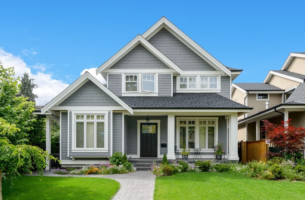 James Hardie Plank and Shingles in Gray Slate Exterior home siding (vinyl, hardie, cedar) - installation cost in Abbotsford