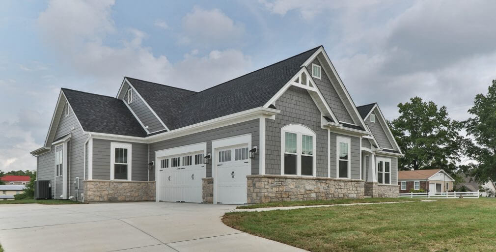 James Hardie Straight Edge Shingles and Plank from Colourplus collection in Gray Slate Exterior home siding - installation cost in Hamilton, ON
