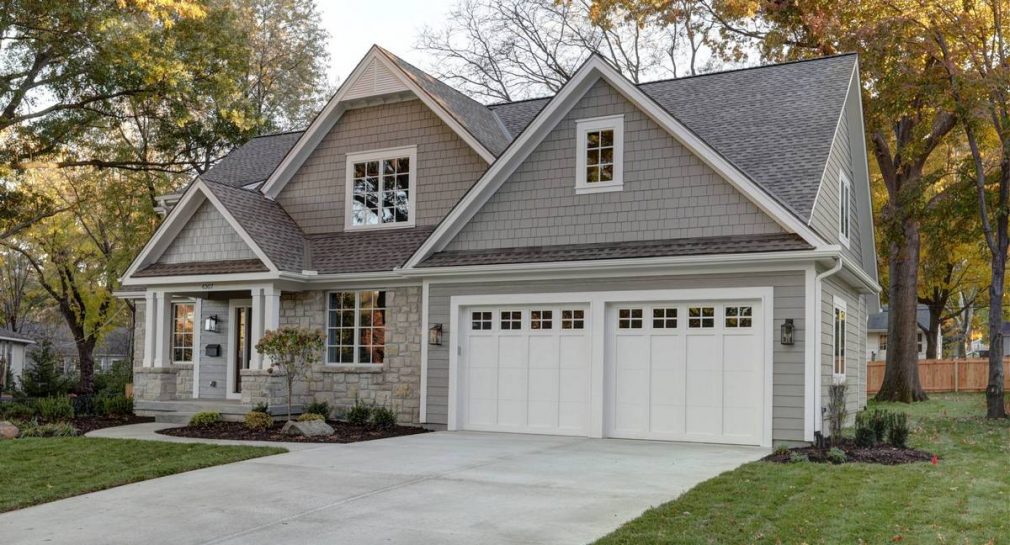 James Hardie Straight Edge Shingles in Gray Slate Exterior home siding - installation, replacement and repair cost of James Hardie, cedar, vinyl siding in Memphis
