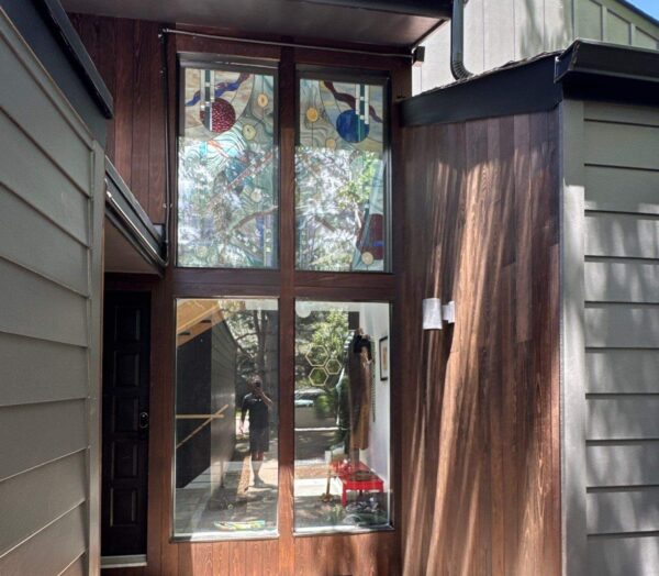 Exterior upgrade with new siding installed