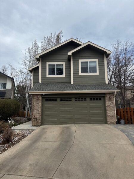 Home exterior renovation with new siding