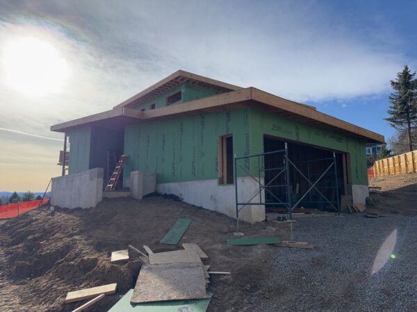 House renovation featuring new siding materials