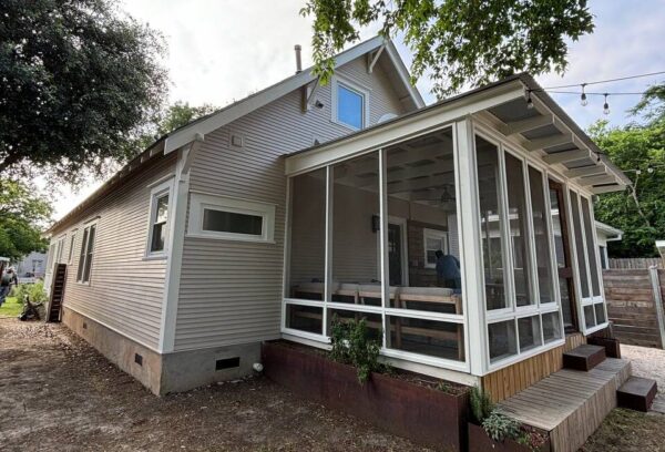 Vinyl exterior upgrade with new siding installed