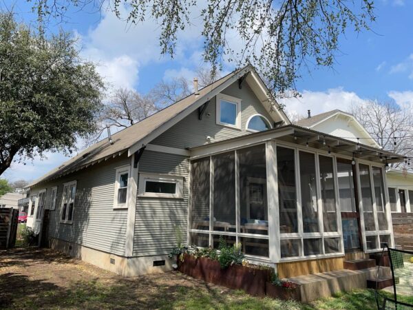 Vinyl exterior upgrade with new siding installed