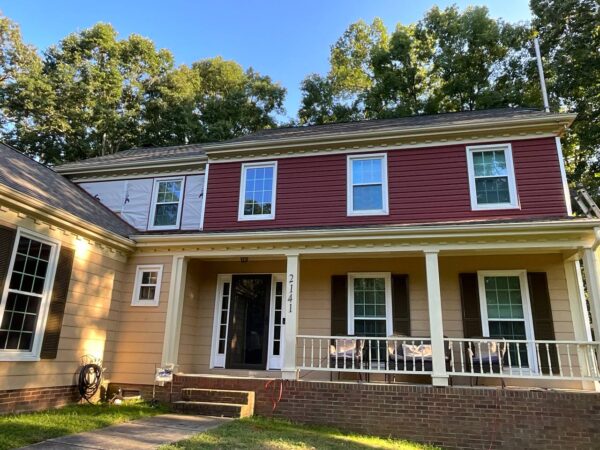 Residential home siding improvement project