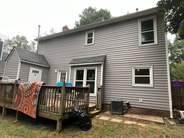 Home exterior renovation with new vinyl siding