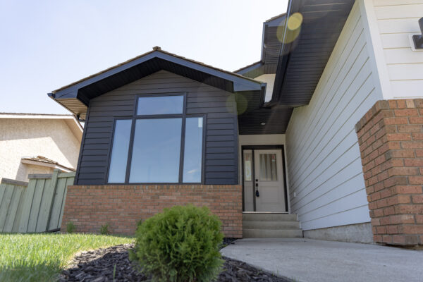 Home exterior renovation with new siding