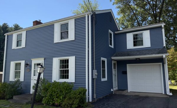 Home exterior renovation with new siding
