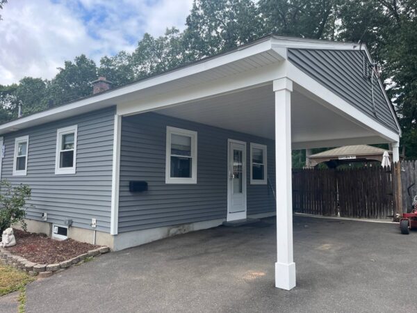 Vinyl Exterior siding project before and after