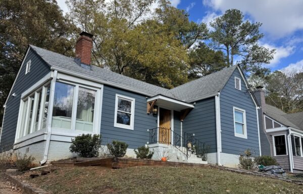 James Hardie Boothbay Blue Siding Installation