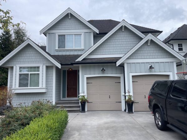 House renovation featuring new siding materials