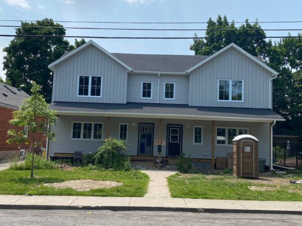 House renovation featuring new siding materials