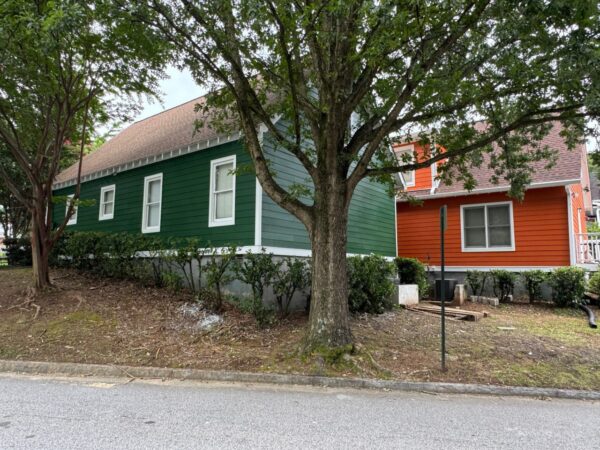 Finished siding installation on residential home