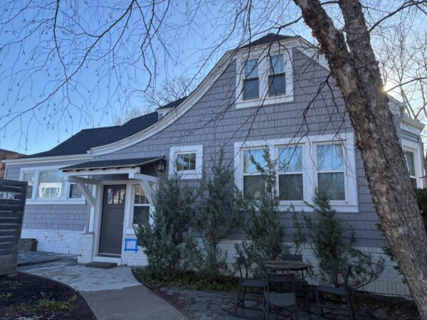 House renovation featuring new siding materials