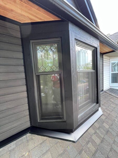 Home exterior renovation with new siding