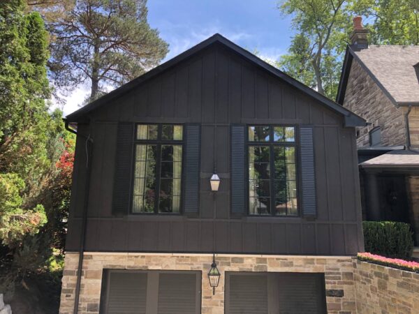 Finished siding installation on residential home
